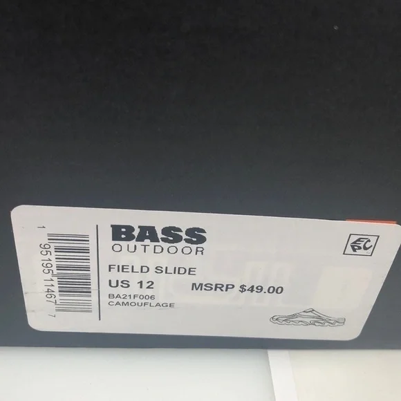 BASS Outdoor Camo Field Slides Clogs Shoes size 12 - Picture 10 of 12